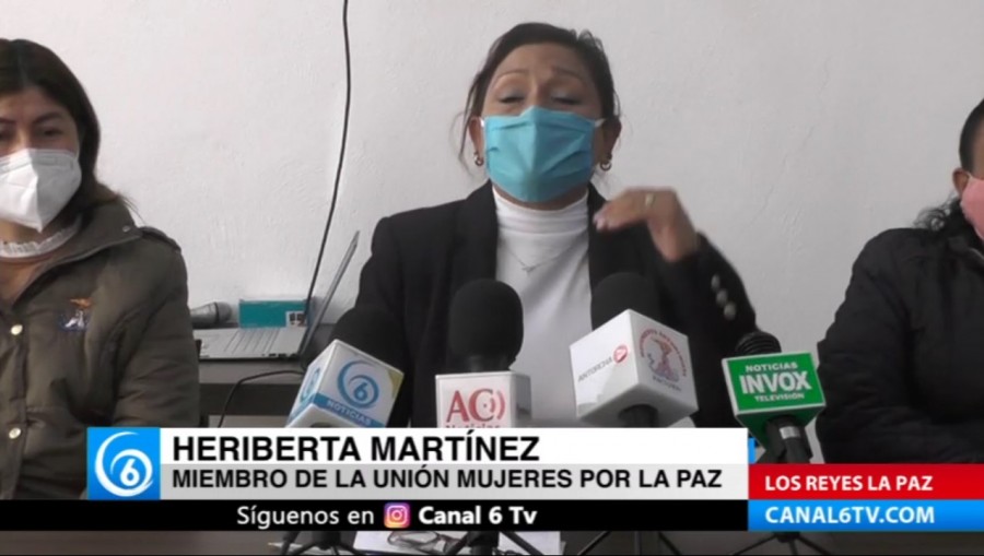 Unión de Mujeres por la Paz realizará manifestación exigiendo alerta de género en Los Reyes La Paz