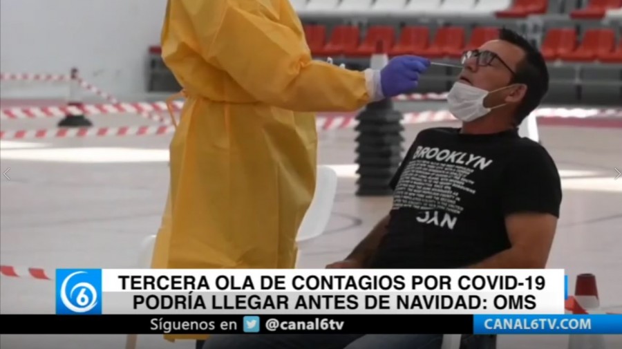 Tercera ola de contagios por COVID-19 podría llegar antes de navidad: OMS