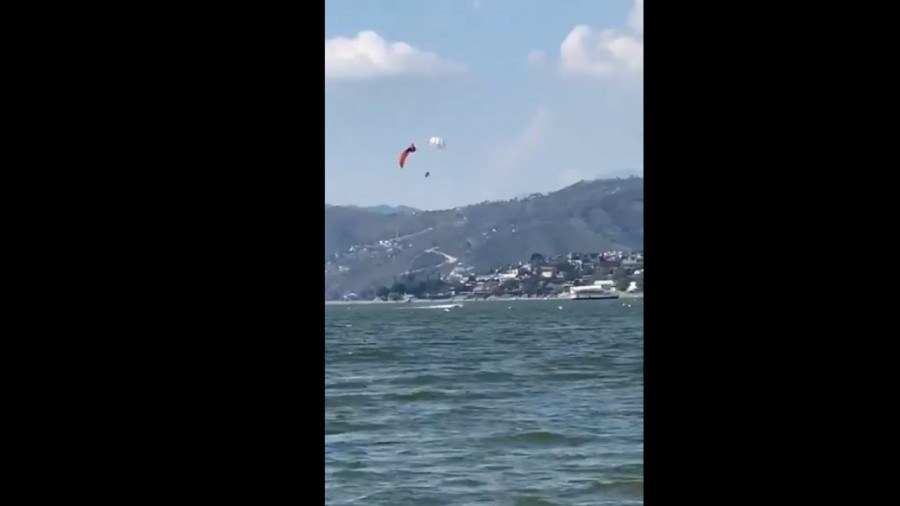 Parapentistas sufren supuesta caída en Valle de Bravo