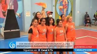 Con medidas sanitarias disputaron la Liga Espartaco de Básquetbol de Los Reyes La Paz
