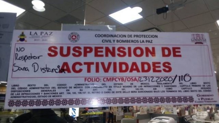 Seis tiendas en Los Reyes La Paz son suspendidas por incumplir medidas