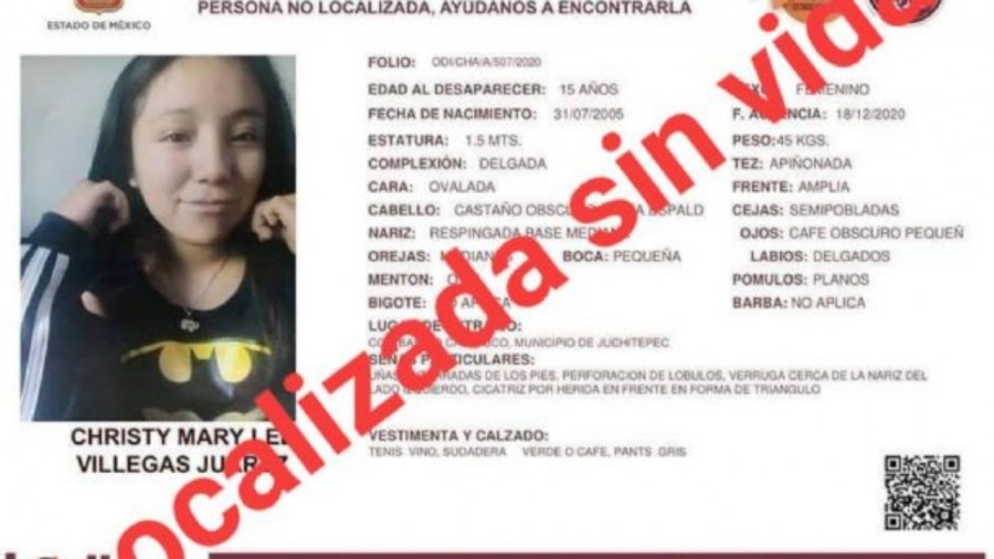 Hallan sin vida a Christy, menor desaparecida en Juchitepec