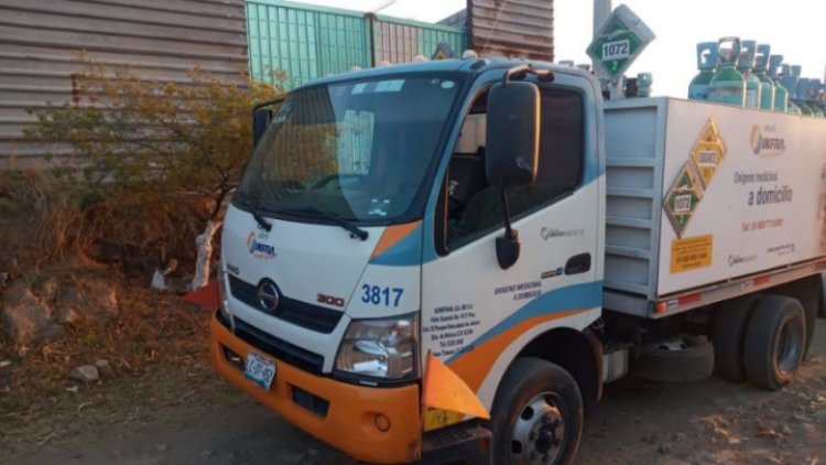 Localizan camión con tanques de oxígeno en Chalco