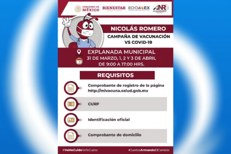 Conoce los detalles de la vacunación en Nicolás Romero