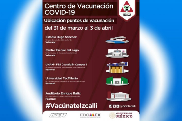 Mañana arranca vacunación en Cuautitlán Izcalli