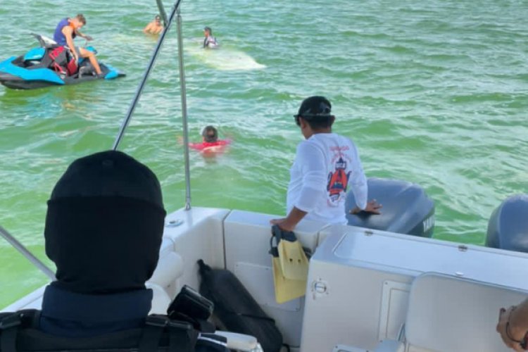 Se desploma aeronave en la laguna de Nichupté en Cancún