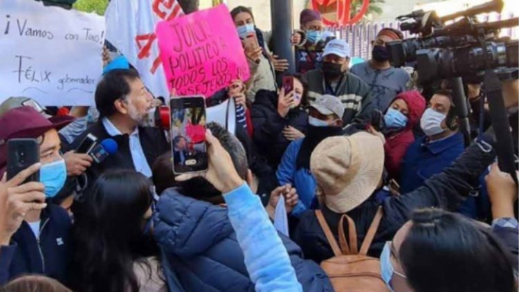 Simpatizantes de Félix Salgado continúan con manifestación frente a INE