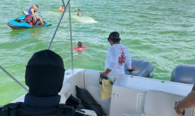 Se desploma aeronave en la laguna de Nichupté en Cancún; hay dos muertos