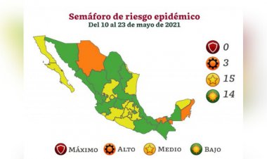 14 estados avanzan a verde en semáforo Covid; ninguno está en rojo