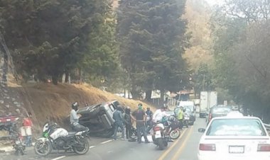 Se registra accidente vial en la México-Cuernavaca
