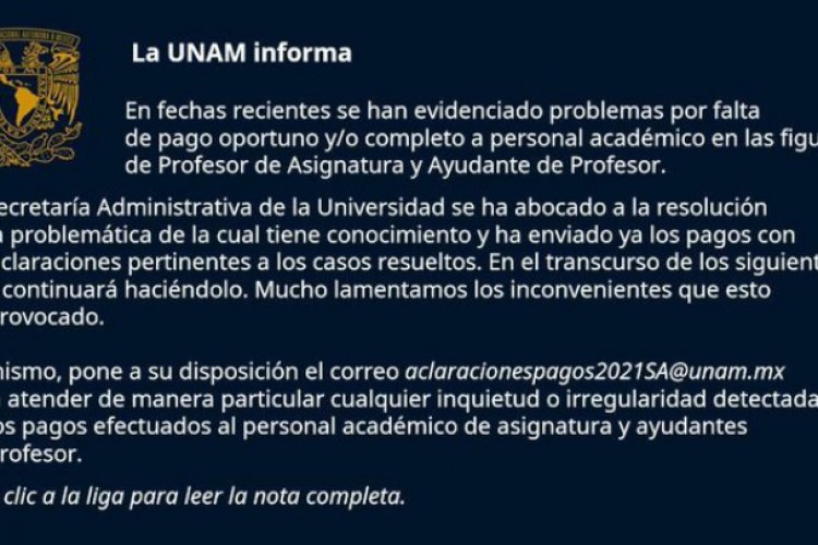 Planteles de la UNAM se van a paro por adeudo a profesores