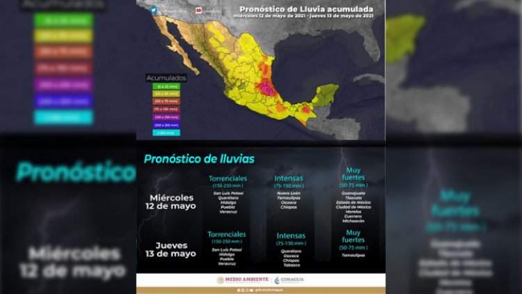 Prevén lluvias y posibles granizadas en el Valle de México