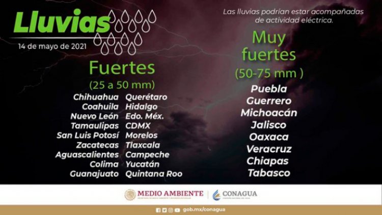 Hoy también se esperan lluvias y granizo en CDMX y Edomex