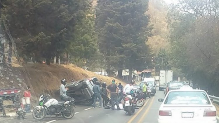 Se registra accidente vial en la México-Cuernavaca