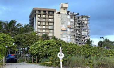 ¡De impacto! Graban desplome de edificio de 12 plantas en Miami