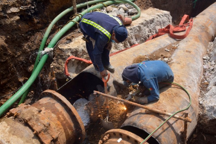 Dan por concluida reparación de fuga en sistema Lerma-Cutzamala