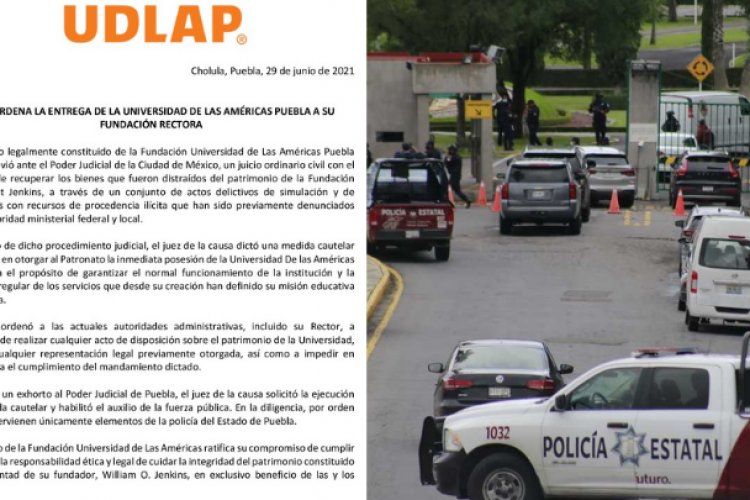 Operativo policial toma las instalaciones de la UDLAP