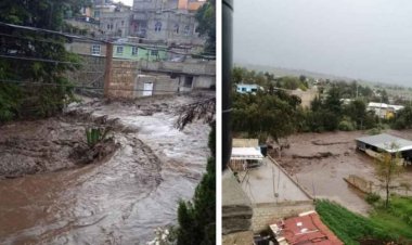 Se desborda Río Tejalpa, en Zinacantepec; hay afectaciones en viviendas y cultivos