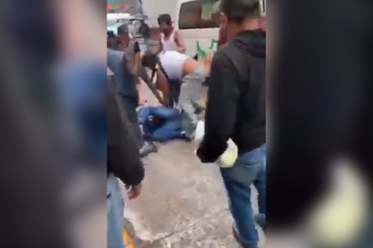 VIDEO: Propinan golpiza a golpeador de mujer en Nicolás Romero