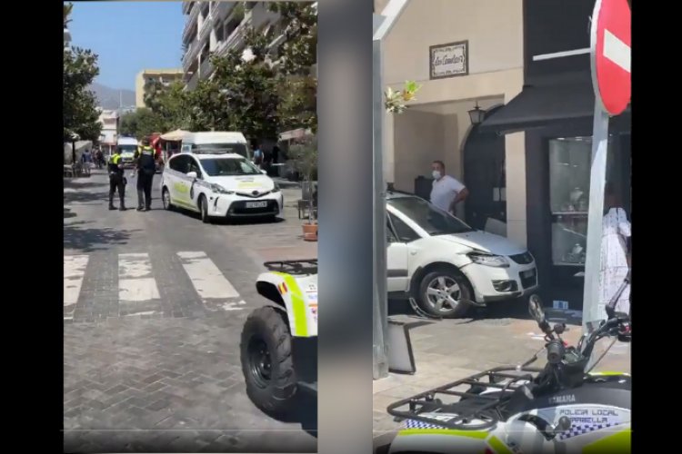 Video: conductor embiste a varios peatones en Marbella, España