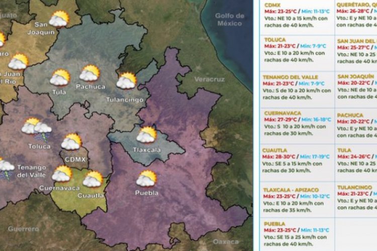 Se esperan lluvias durante el fin de semana en CDMX y Edomex