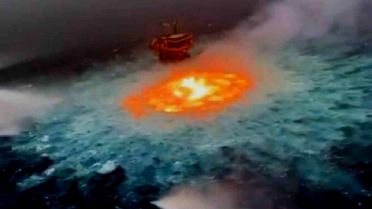 ¡De impacto! explota línea de gasoducto de pemex en el Golfo de México