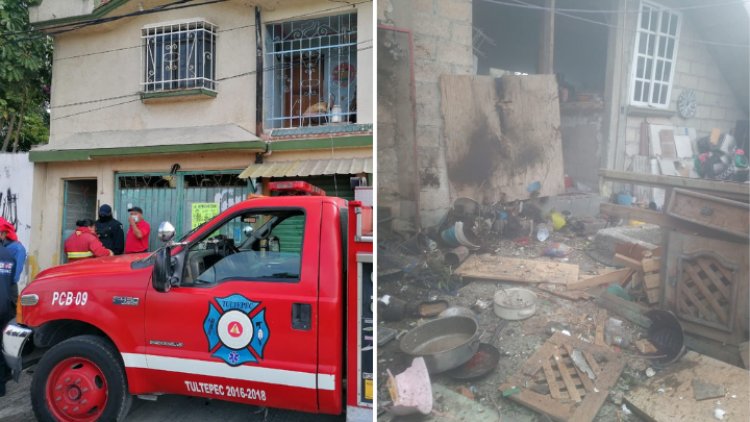 Mujer sufre severas lesiones tras explosión de taller de pirotecnia en Tultepec