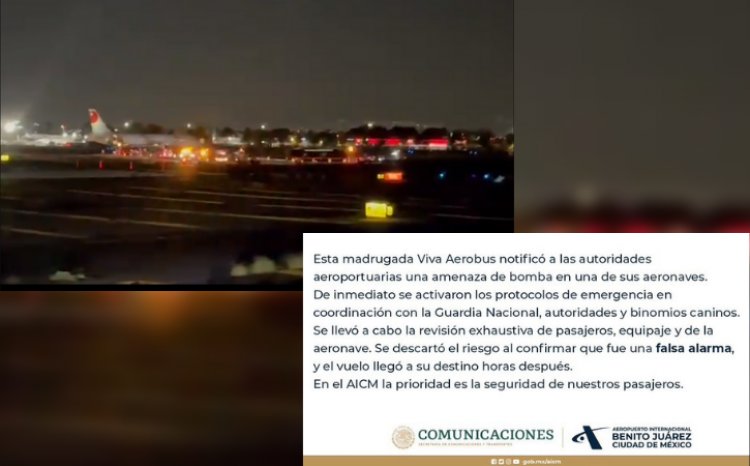 Alertan por falsa amenaza de bomba en vuelo de viva Aerobús