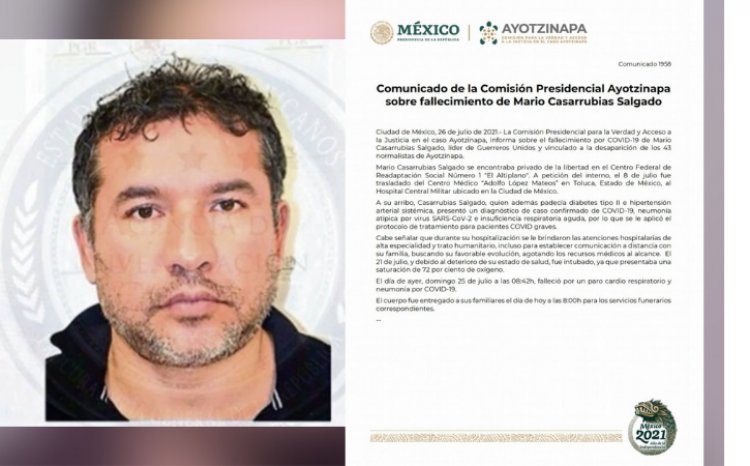 Fallece Mario Casarrubias, líder de Guerreros Unidos, ligado a caso Ayotzinapa