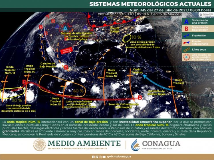 Continúan lluvias en el Valle de México