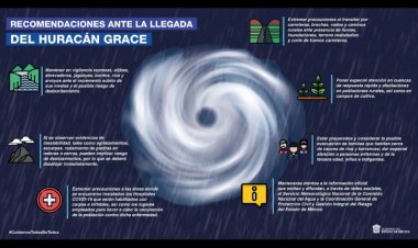 Piden a municipios mexiquenses a tomar precauciones por Huracán Grace