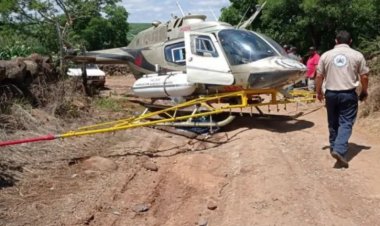 Aterriza de emergencia helicóptero en Jalisco; hay un herido