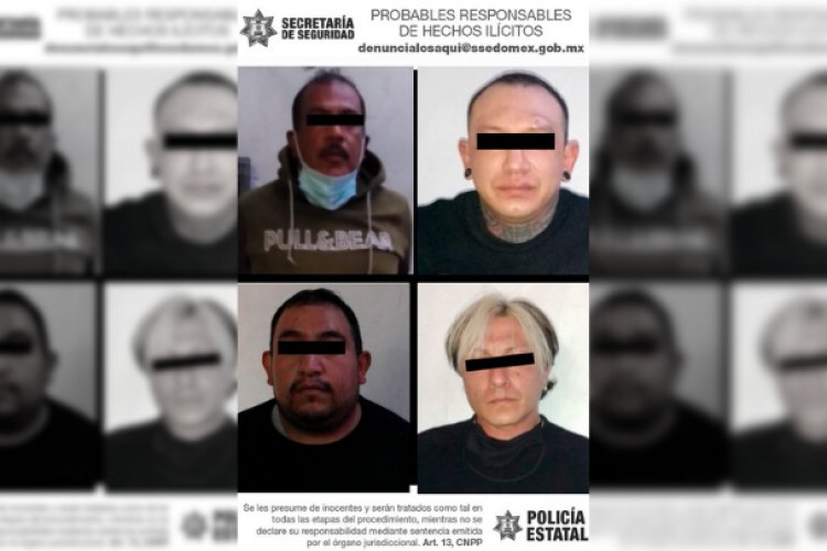Caen cuatro sujetos con armas de grueso calibre y drogas en Tultitlán