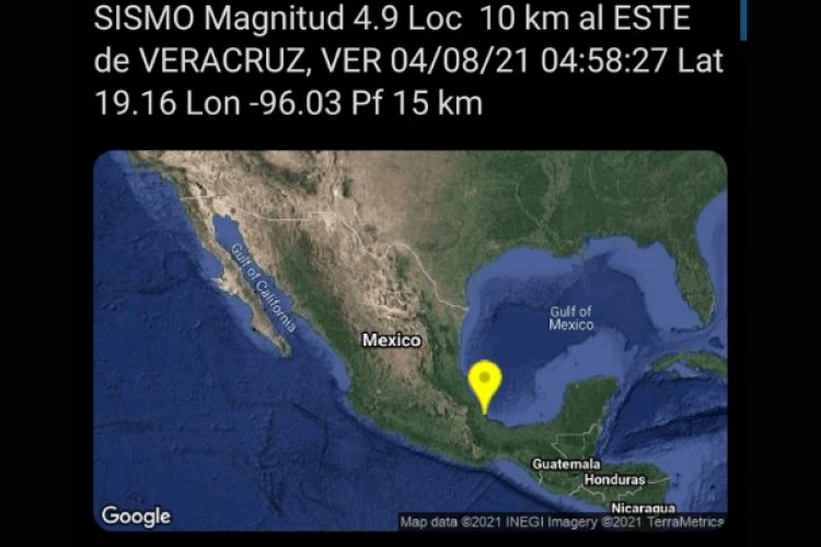 Veracruz se levanta sacudido por sismo de 4.9 grados