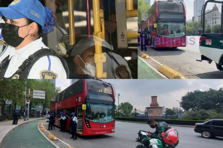 Mujer de mediana edad muere a bordo del Metrobús en reforma