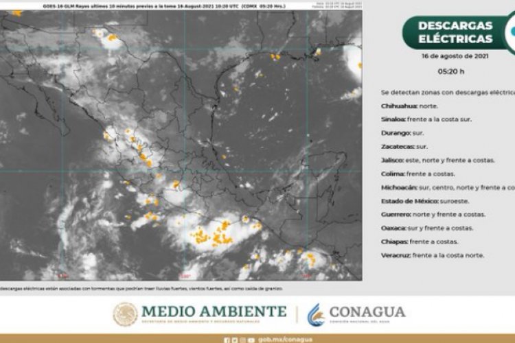 Inicio de semana con fuertes lluvias y posible granizo