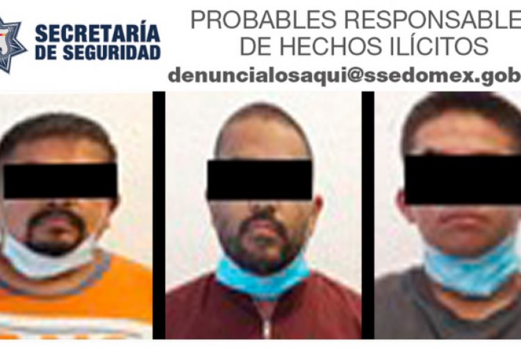 Capturan a tres probables asaltantes de minisupers en Metepec