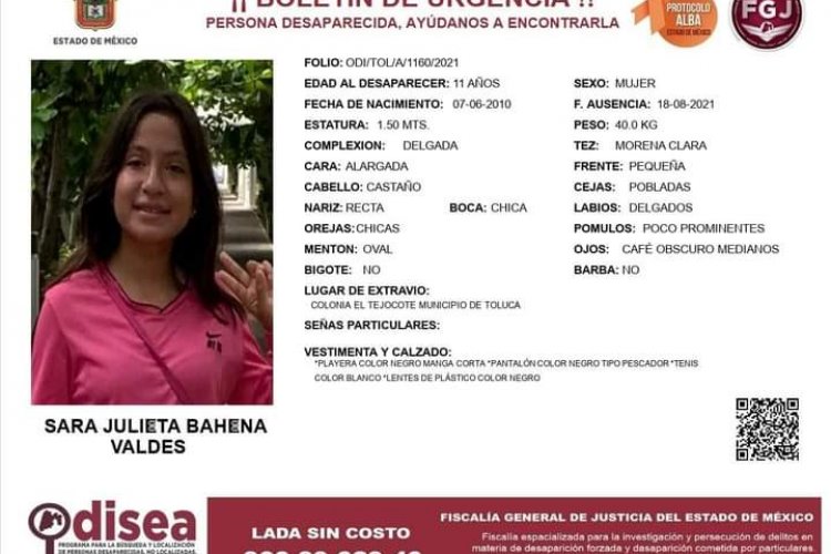 Buscan a hermanas de 11 y 15 años desaparecidas en Toluca