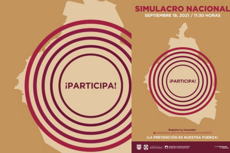 Anuncian segundo simulacro nacional para el 19 de septiembre