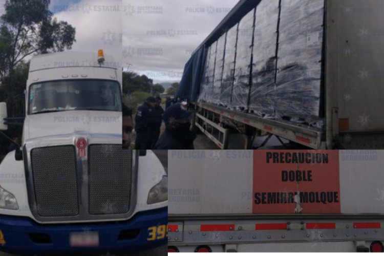 Recuperan tráiler cargado con cervezas con un valor de 600 mil pesos en Huehuetoca