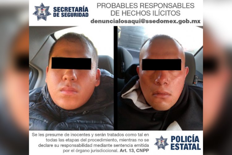 Caen dos sujetos por robo a transporte de carga y secuestro exprés en Cuautitlán