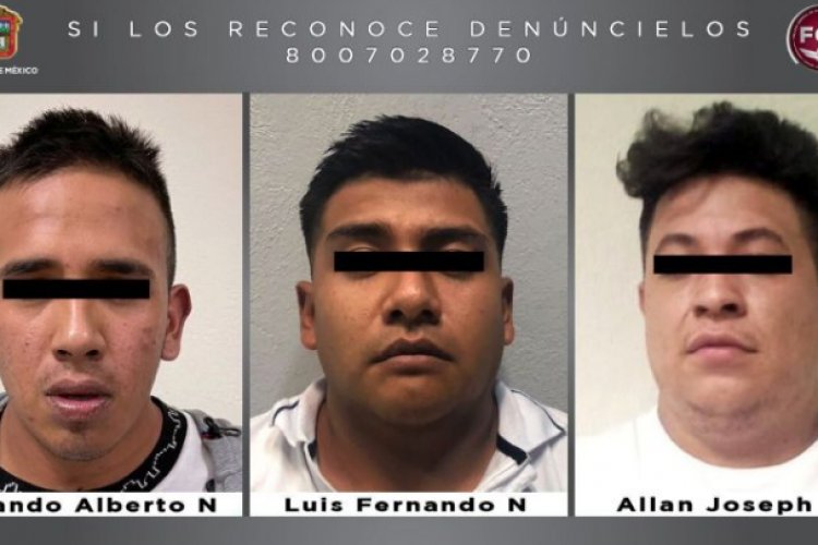 Ingresan a penal a tres sujetos por asalto a barbería en Naucalpan