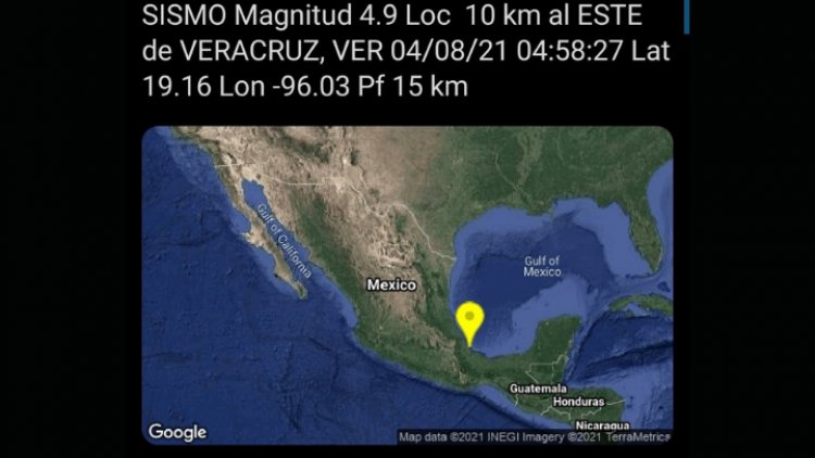 Veracruz se levanta sacudido por sismo de 4.9 grados