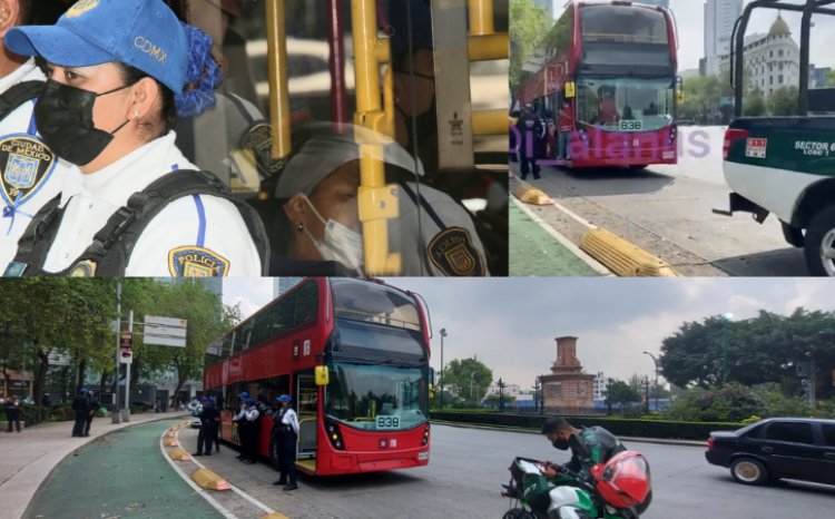 Mujer de mediana edad muere a bordo del Metrobús en reforma