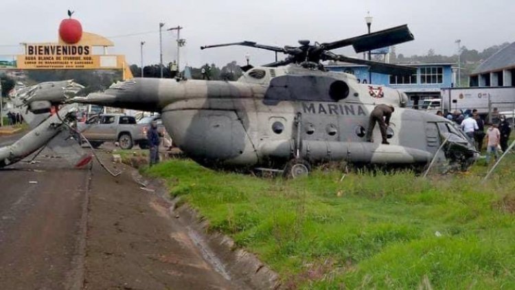 Cae helicóptero de la Marina en el que viajaba el secretario de gobierno de Veracruz