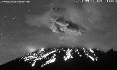 Popocatépetl presenta explosión en la madrugada