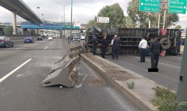 Vuelca tráiler en la México-Querétaro