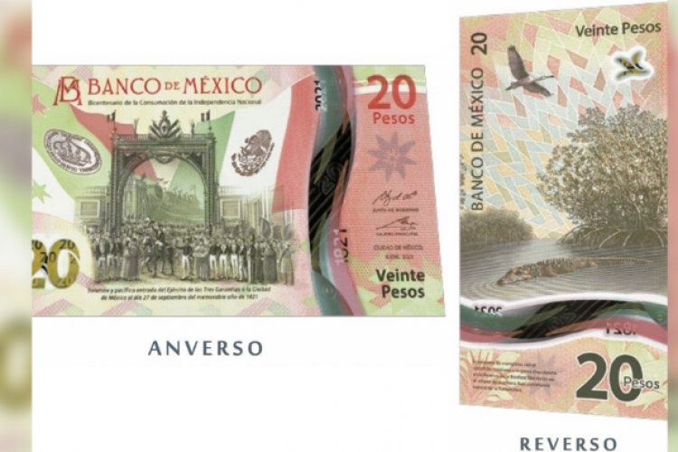 Conoce el nuevo billete de 20 pesos