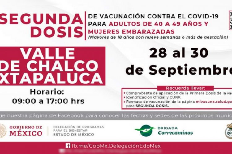Llegan segundas dosis para 'cuarentones´ en Edomex