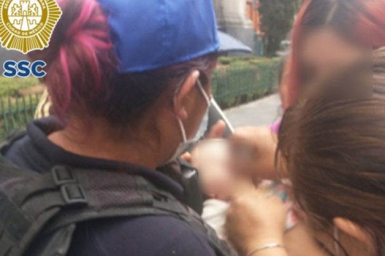Mujer policía salva a bebé en CDMX